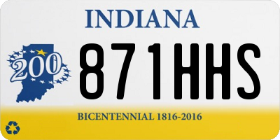 IN license plate 871HHS