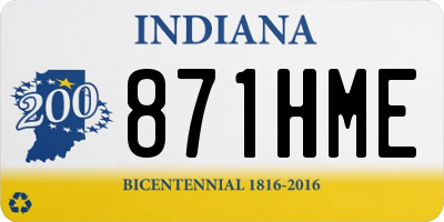 IN license plate 871HME