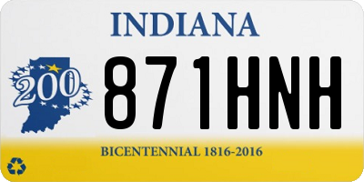 IN license plate 871HNH