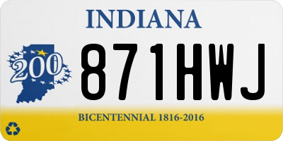 IN license plate 871HWJ