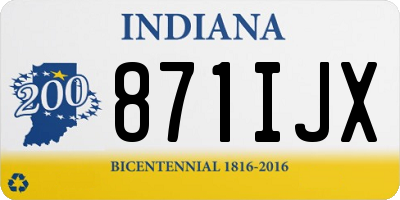 IN license plate 871IJX