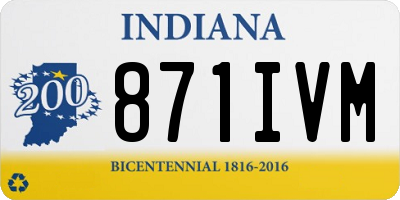 IN license plate 871IVM