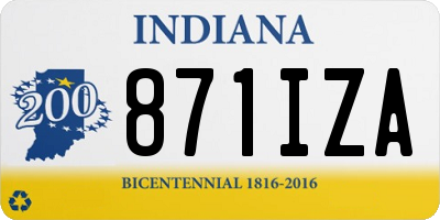 IN license plate 871IZA
