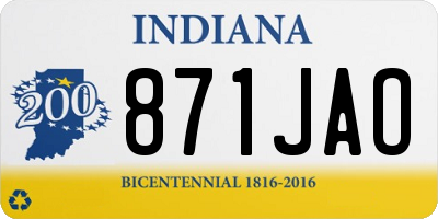 IN license plate 871JAO