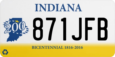 IN license plate 871JFB