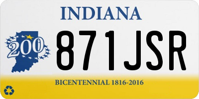 IN license plate 871JSR