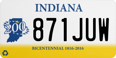 IN license plate 871JUW