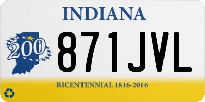 IN license plate 871JVL