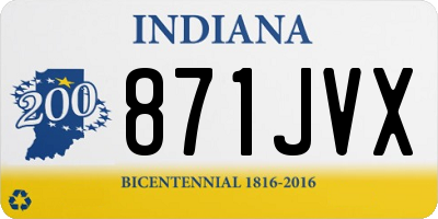IN license plate 871JVX