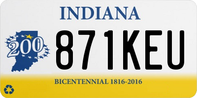 IN license plate 871KEU