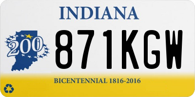 IN license plate 871KGW