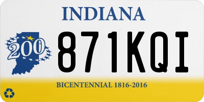 IN license plate 871KQI