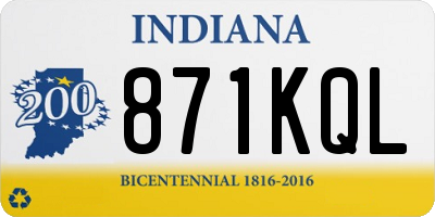 IN license plate 871KQL