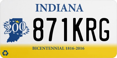 IN license plate 871KRG