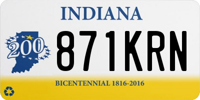 IN license plate 871KRN
