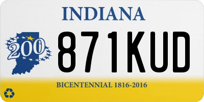 IN license plate 871KUD