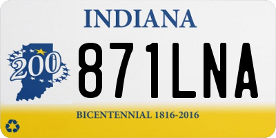 IN license plate 871LNA
