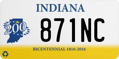 IN license plate 871NC