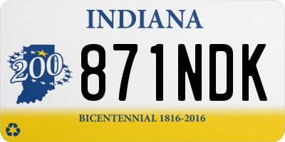 IN license plate 871NDK