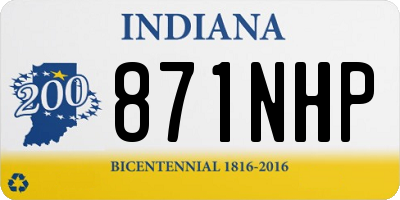 IN license plate 871NHP