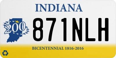 IN license plate 871NLH