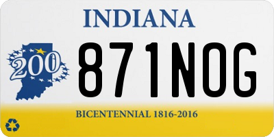 IN license plate 871NOG