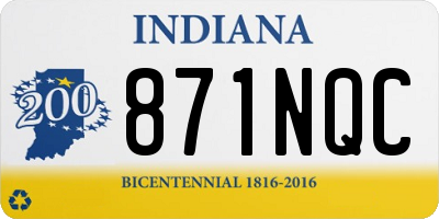 IN license plate 871NQC