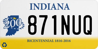 IN license plate 871NUQ