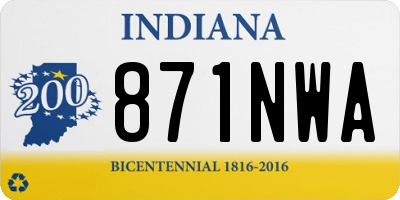 IN license plate 871NWA