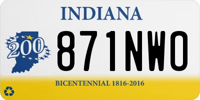 IN license plate 871NWO
