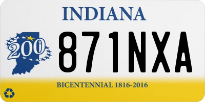 IN license plate 871NXA