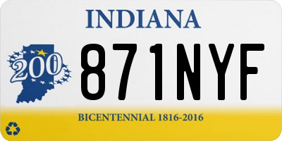 IN license plate 871NYF