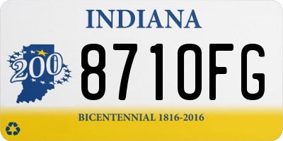 IN license plate 871OFG