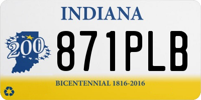 IN license plate 871PLB