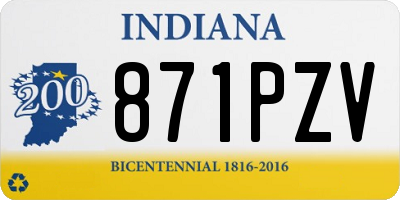 IN license plate 871PZV