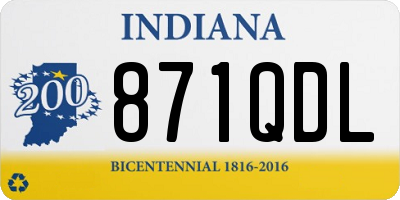 IN license plate 871QDL