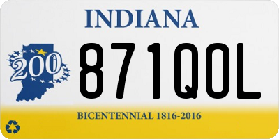 IN license plate 871QOL