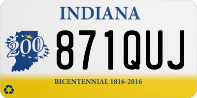 IN license plate 871QUJ