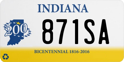 IN license plate 871SA