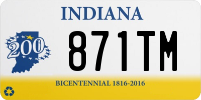 IN license plate 871TM