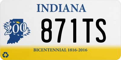 IN license plate 871TS