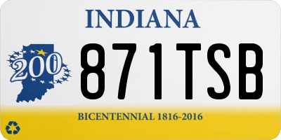IN license plate 871TSB