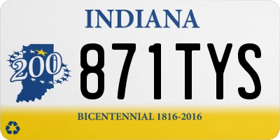 IN license plate 871TYS