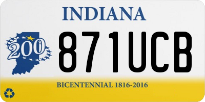 IN license plate 871UCB