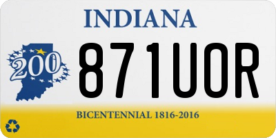 IN license plate 871UOR