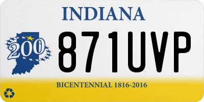 IN license plate 871UVP
