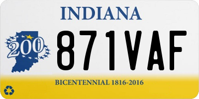 IN license plate 871VAF