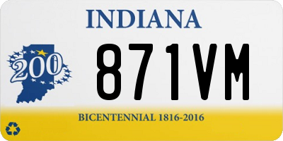 IN license plate 871VM