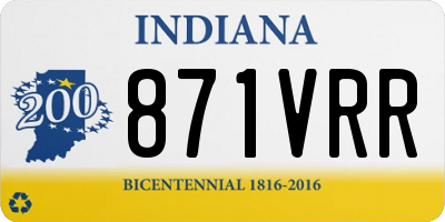 IN license plate 871VRR