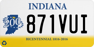 IN license plate 871VUI